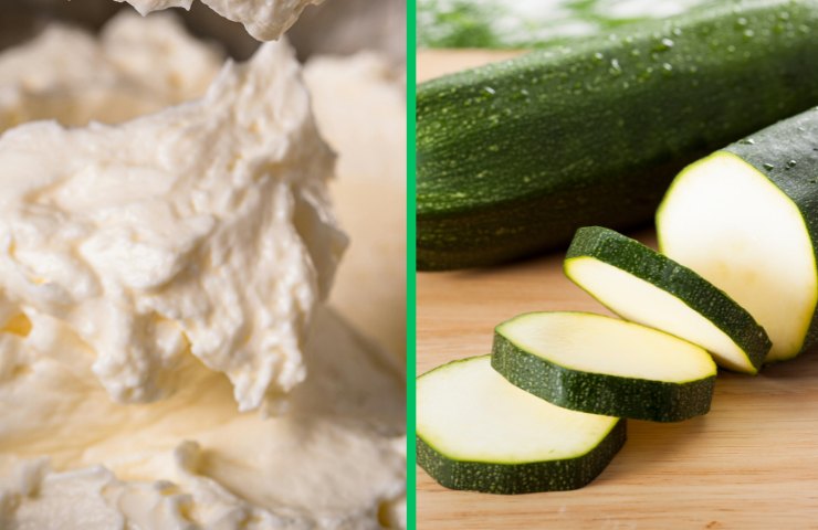 Ricotta e zucchine intere ed affettate