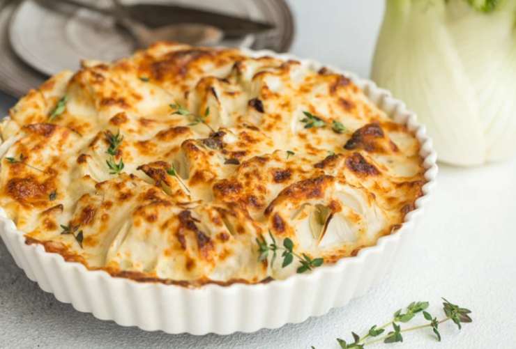 finocchi con besciamella gratinati al forno