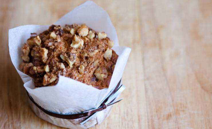 muffin integrali frutta secca e mele