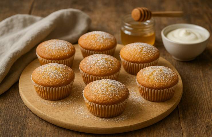 Dei muffin allo yogurt e miele