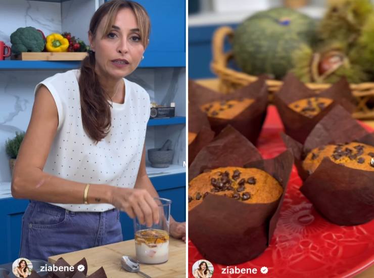 Benedetta Parodi prepara muffin alla zucca e gocce di cioccolato
