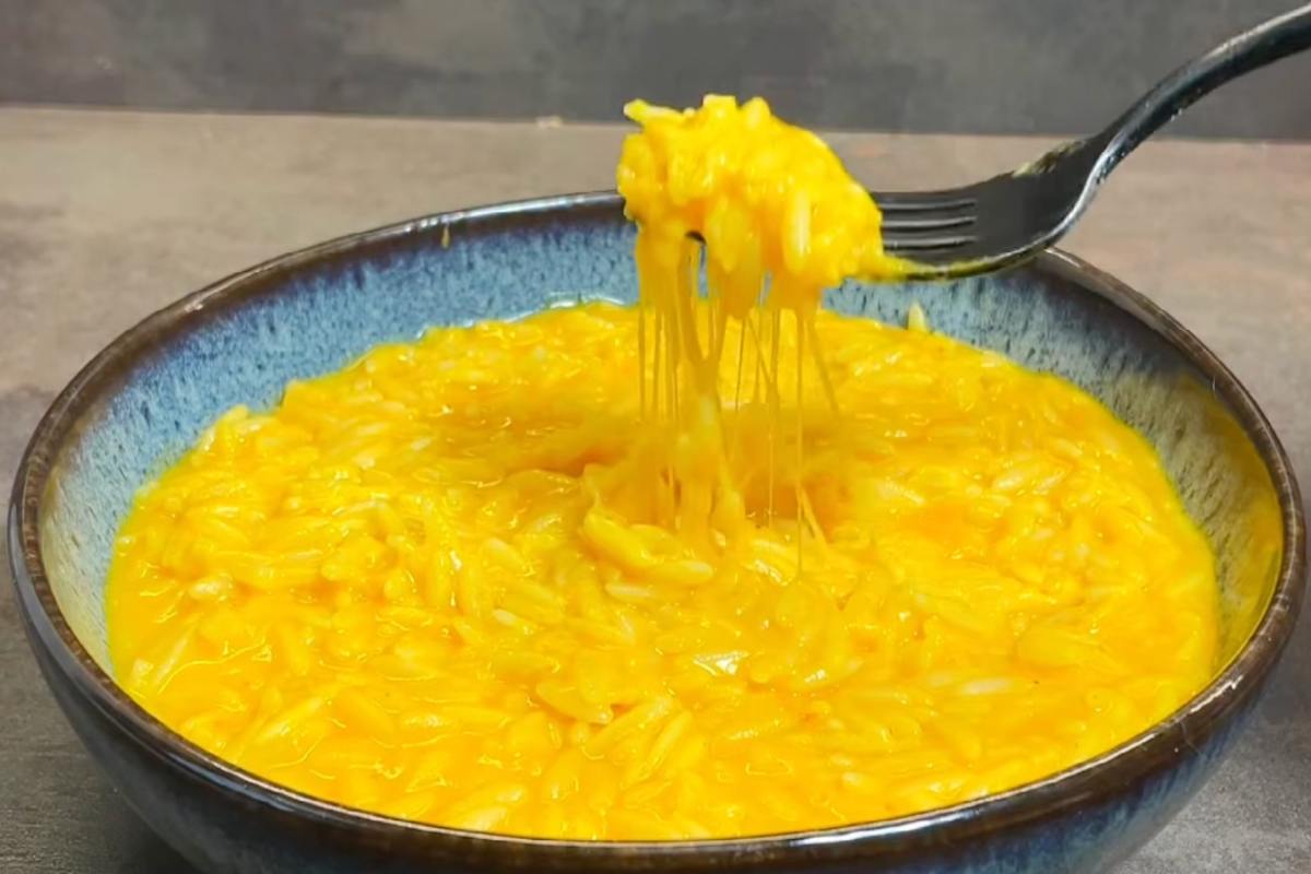 piatto con risoni alla zucca