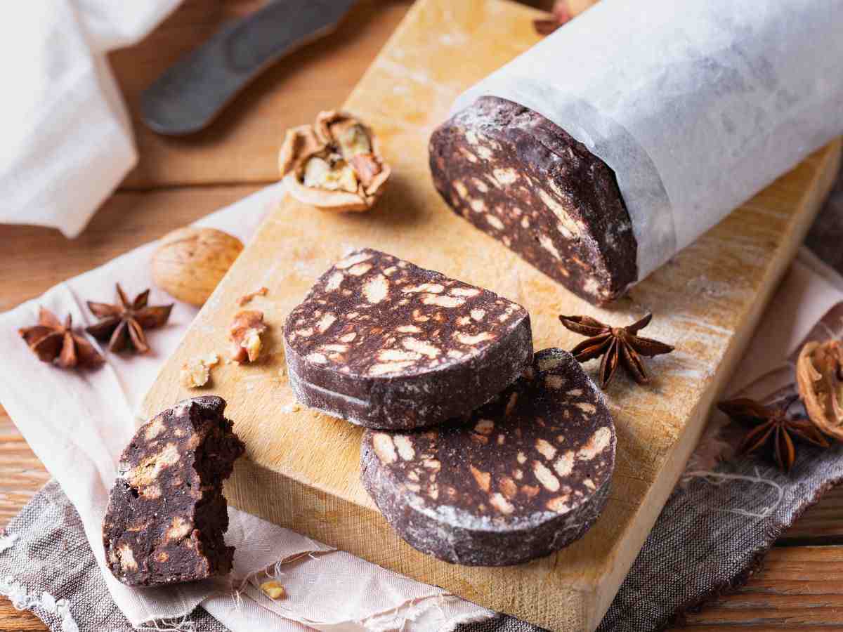 salame di cioccolato a fette