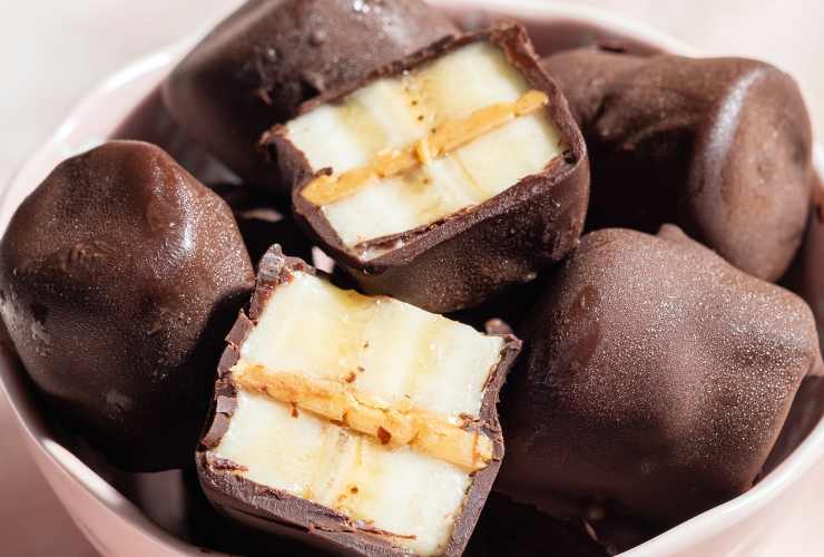 snack di banana e cioccolato