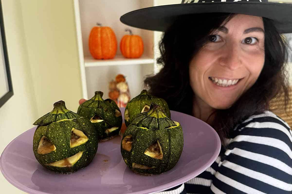 zucchine mostruose nel piatto con creator