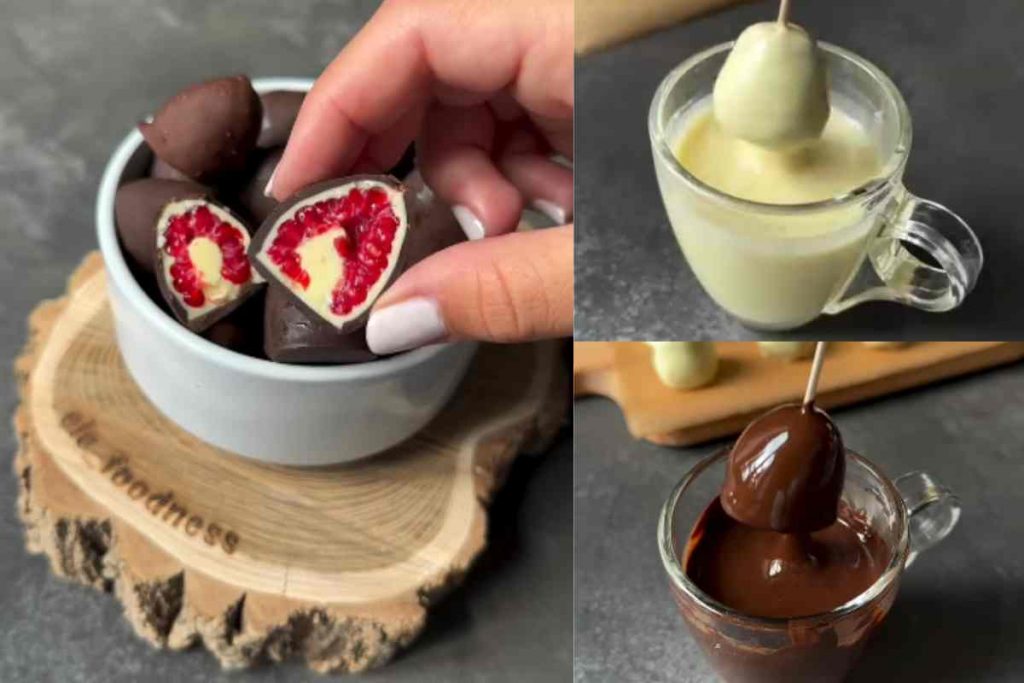 tre momenti della preparazione della ricetta dei franuì