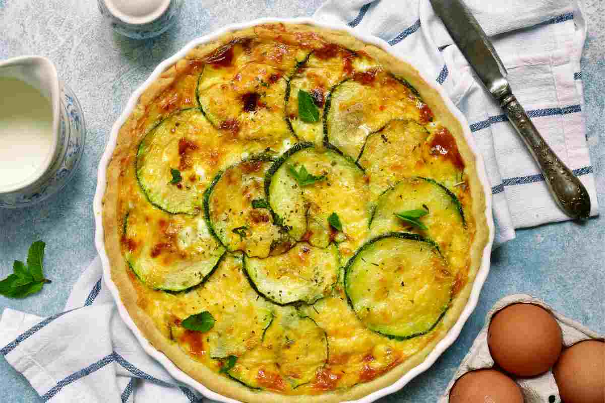 Quiche di zucchine e formaggi