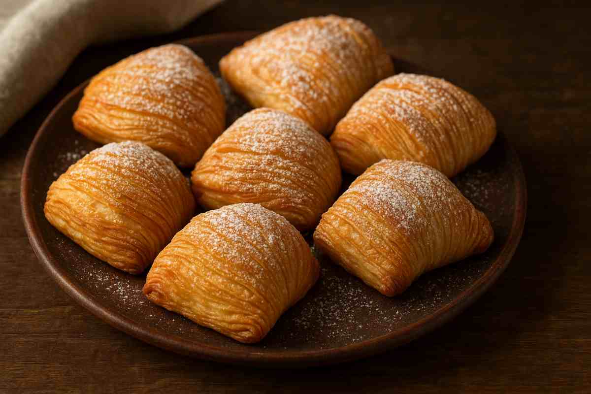 Sfogliatelle ricce napoletane in un piatto