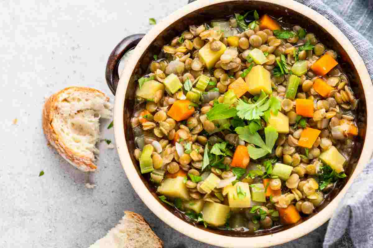Zuppa lenticchie patate