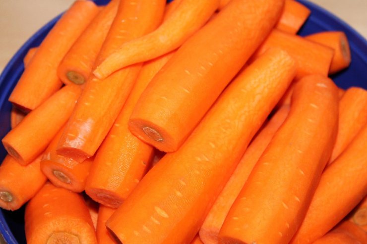 carote pulite nel piatto