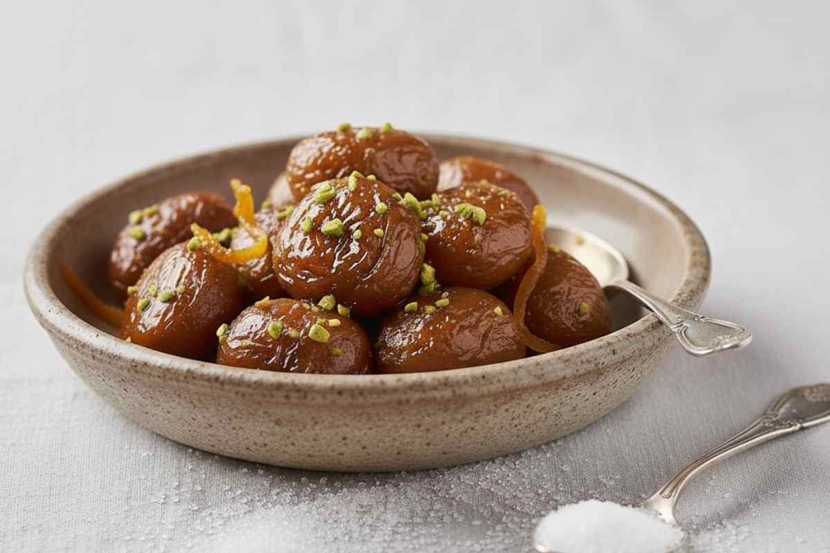 ciotola con castagne caramellate