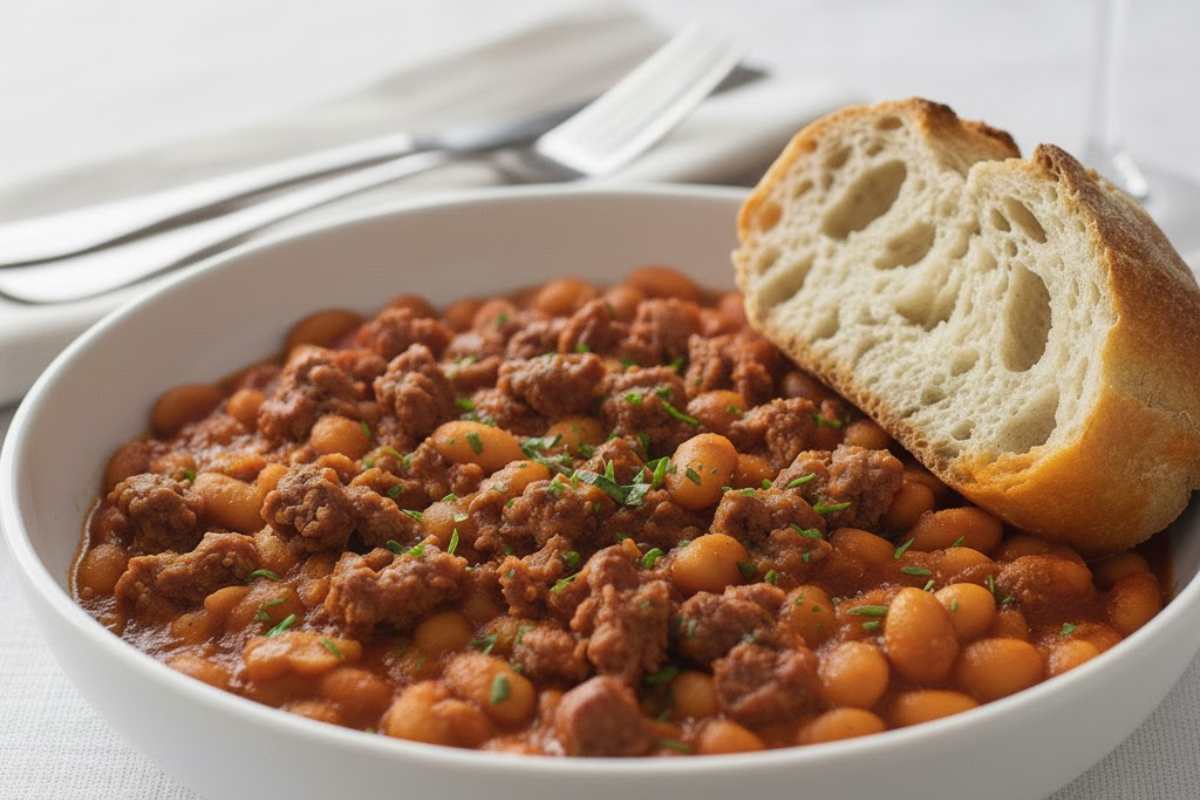 piatto con fagioli all'uccelletto