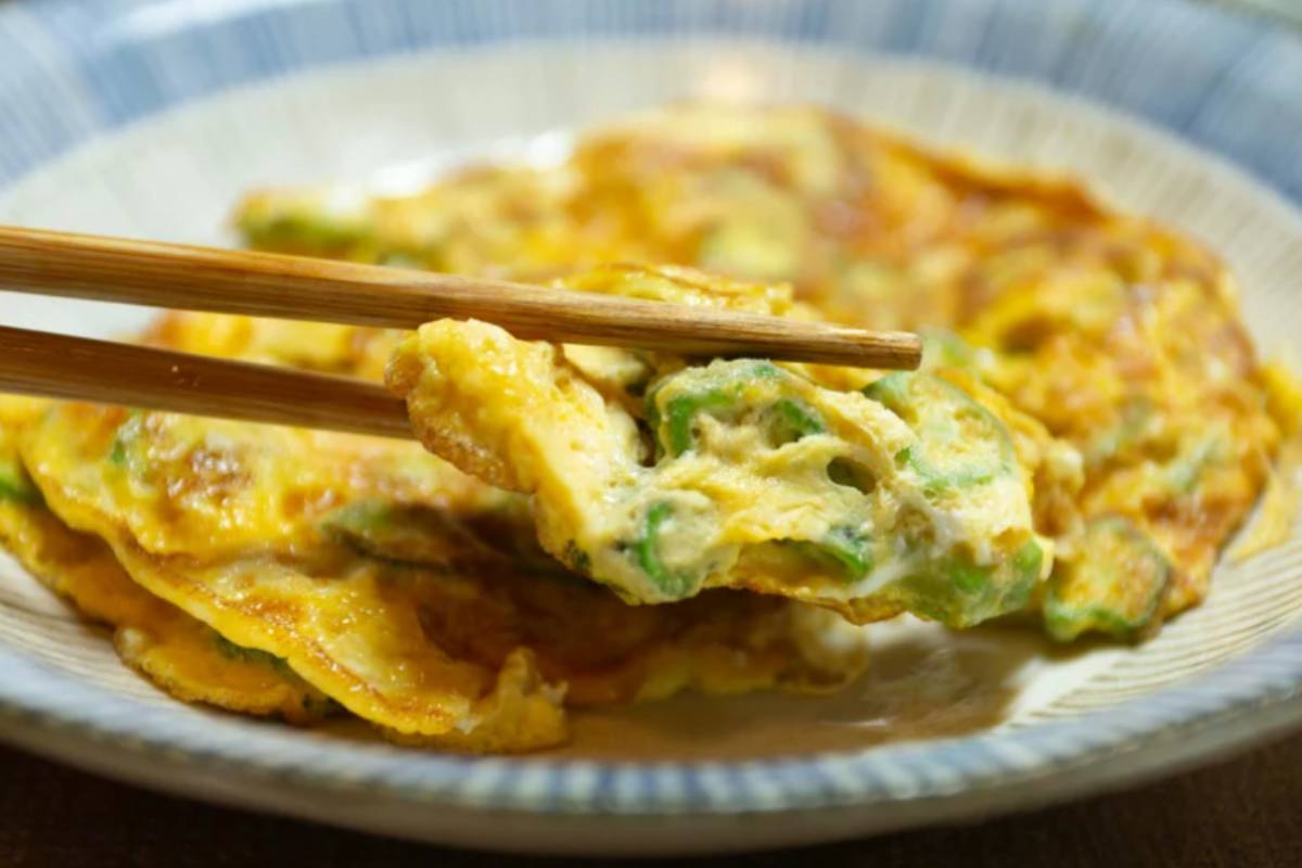 frittata dorata con porri