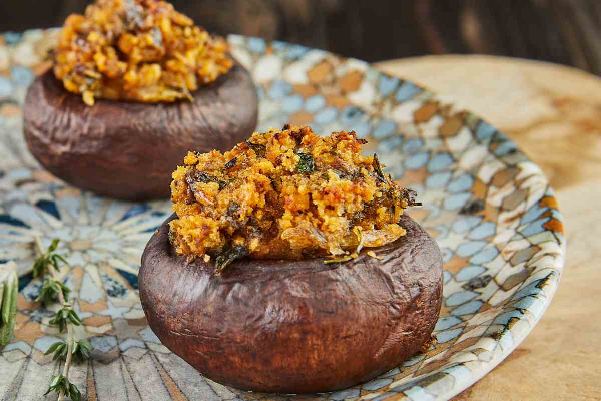 funghi ripieni di zucca