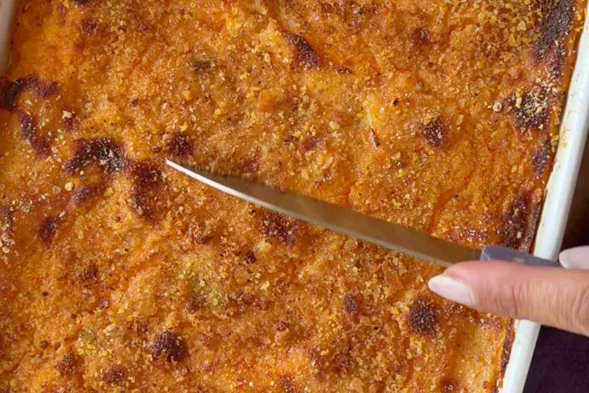 teglia con gateau di zucca