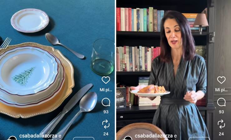 CSaba dalla Zorza apparecchia il panettone