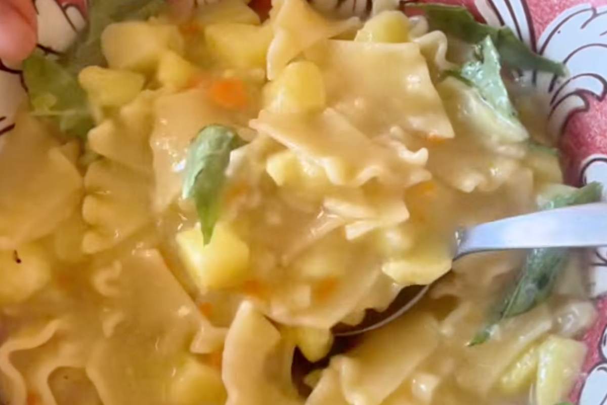 piatto con pasta e patate