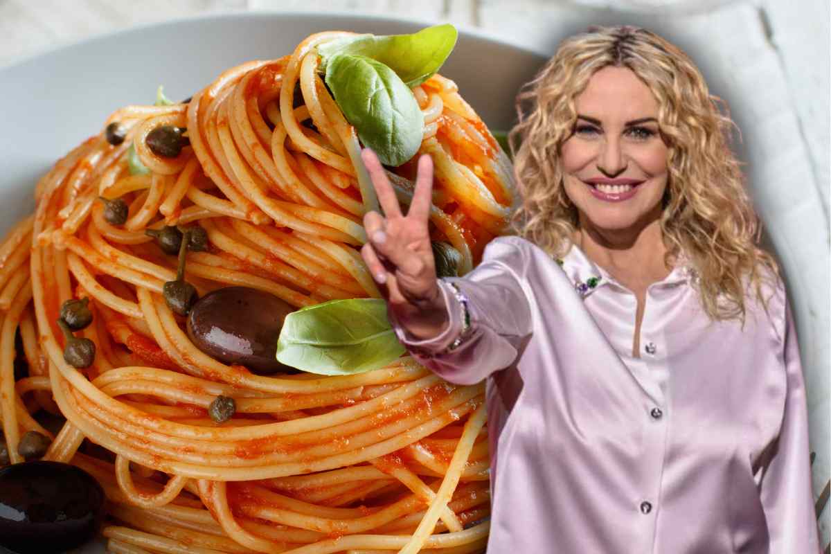 spaghetti tonno pomodoro olive e capperi e Antonella Clerici