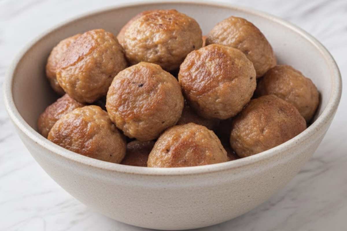 polpette al formaggio in ciotola