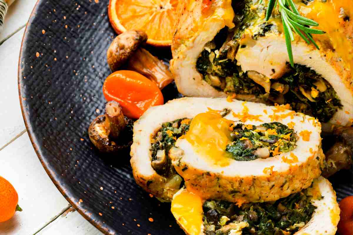 polpettone di tacchino ripieno di spinaci