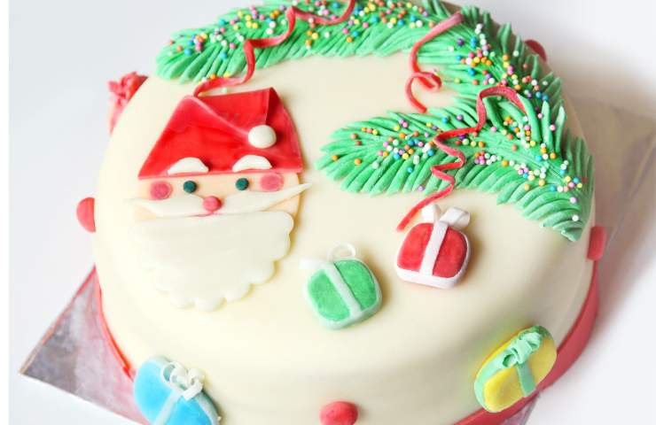 Mini Christmas cake con pasta di zucchero