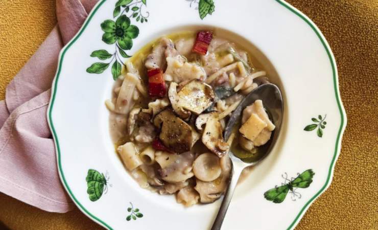 pasta fagioli e funghi