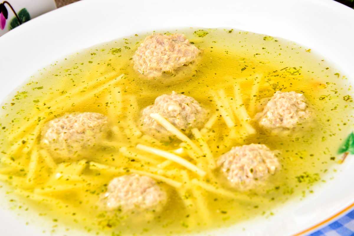 pastina con le polpette
