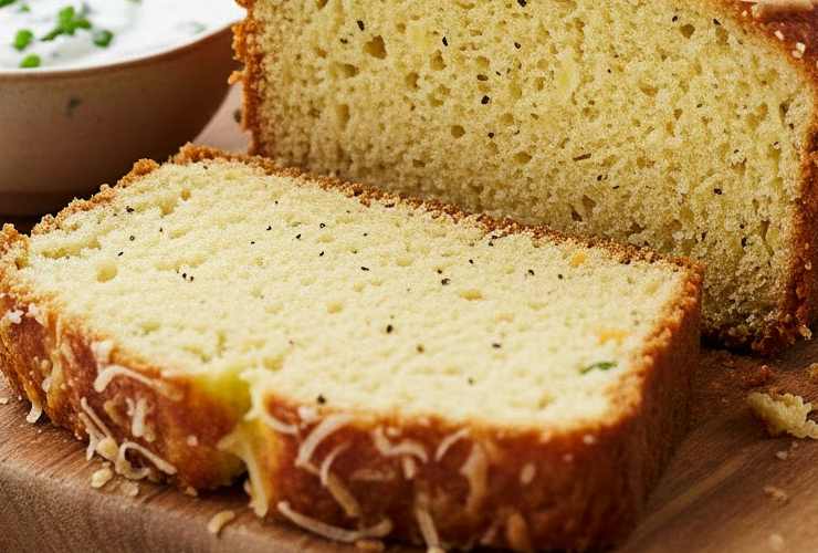 fetta di plumcake salato dorato 
