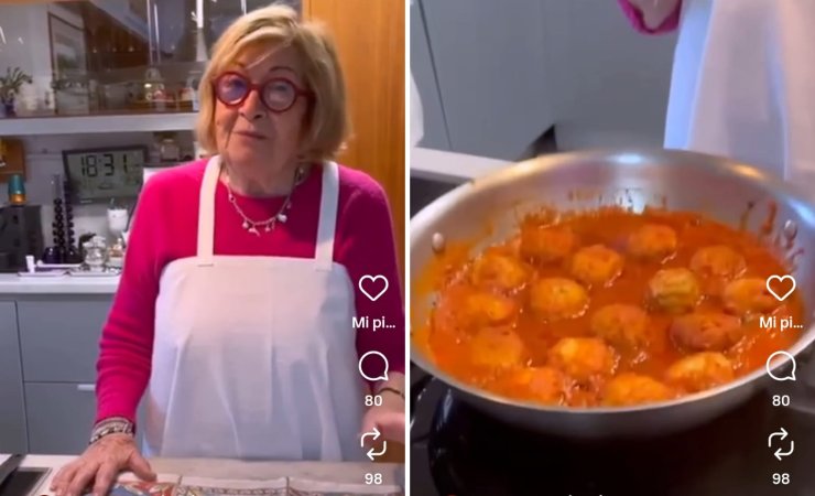Anna Moroni prepara le polpette al sugo