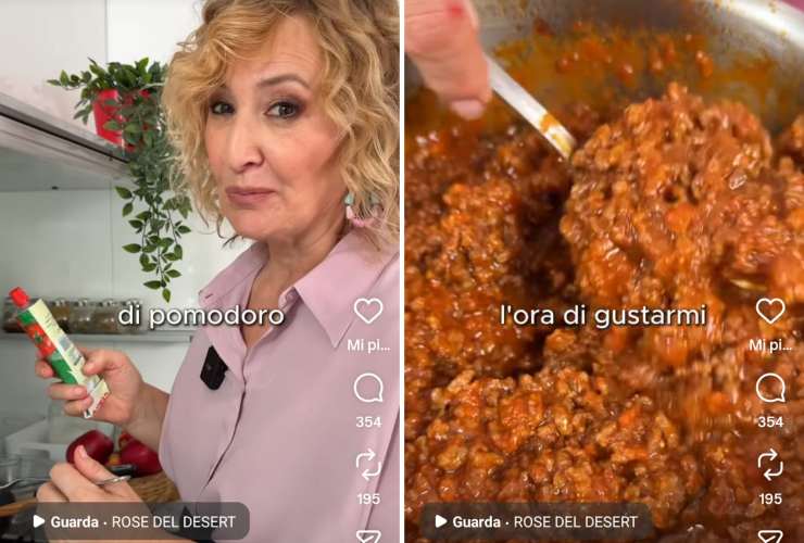 Natalia Cattelani prepara ragù