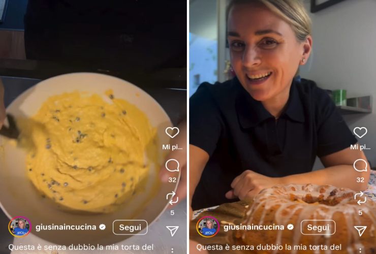 Giusina prepara la torta alla zucca