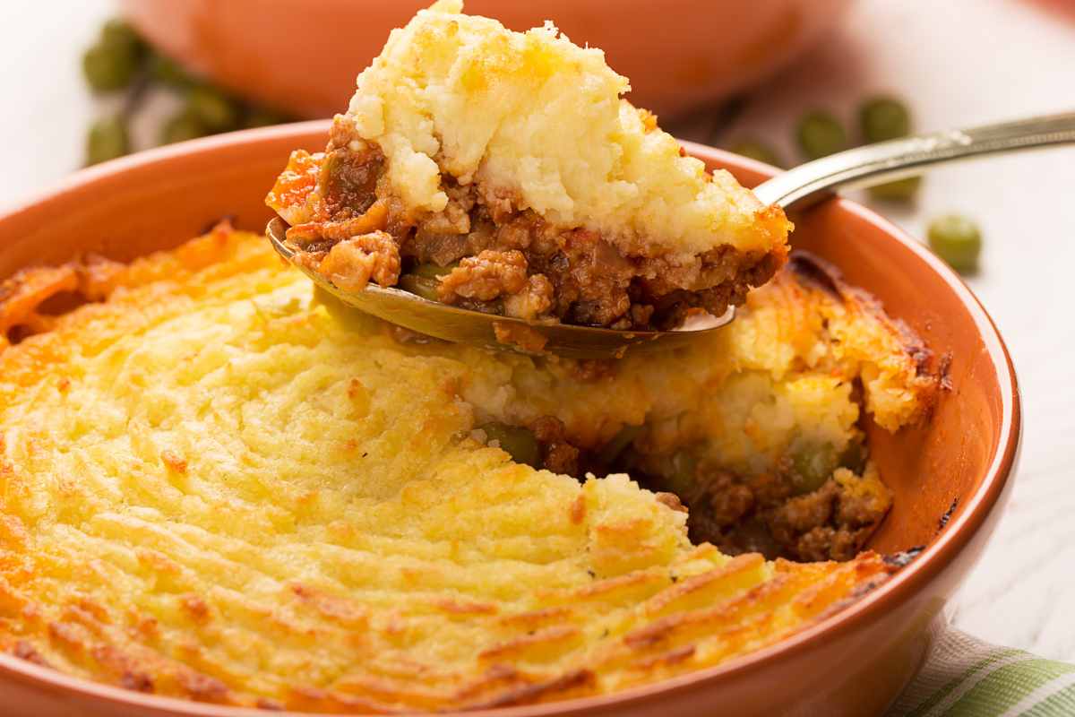 torta di patate e ragù