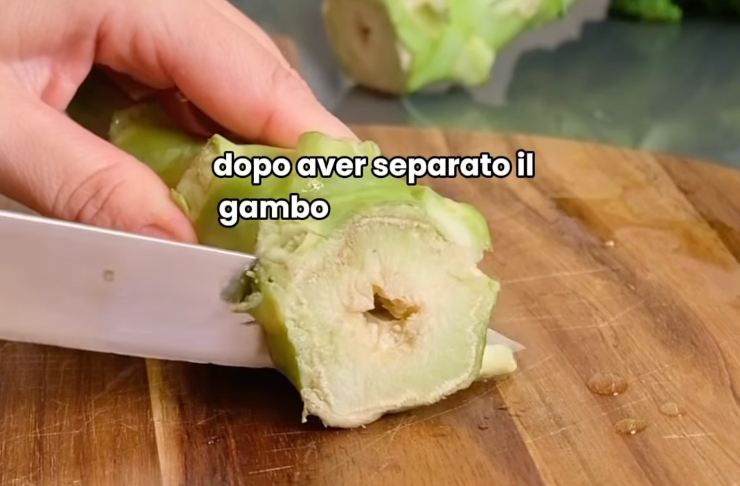 broccolo su tagliere