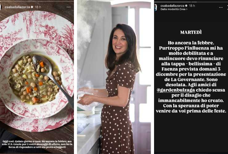 Csaba Dalla Zorza costretta a rinunciare - ButtalaPasta.it