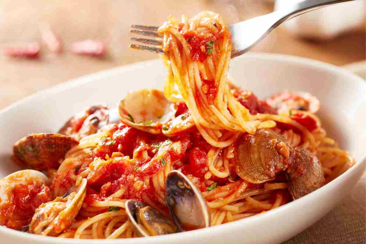 Spaghetti alle vongole col pomodoro
