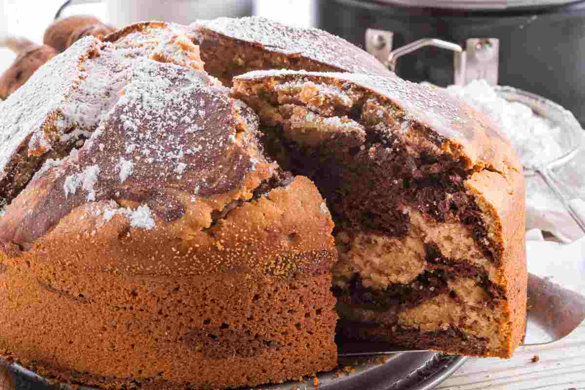 Torta variegata al cacao
