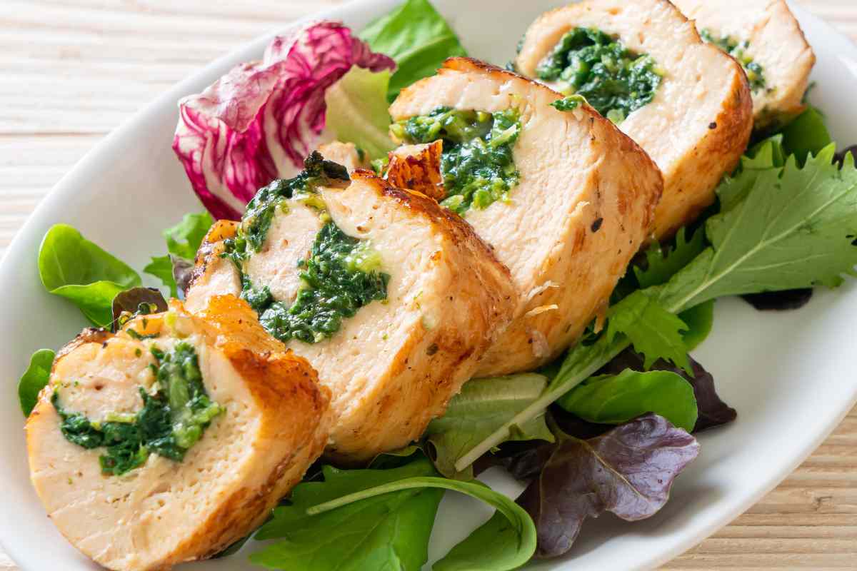 arrosto ripieno con spinaci