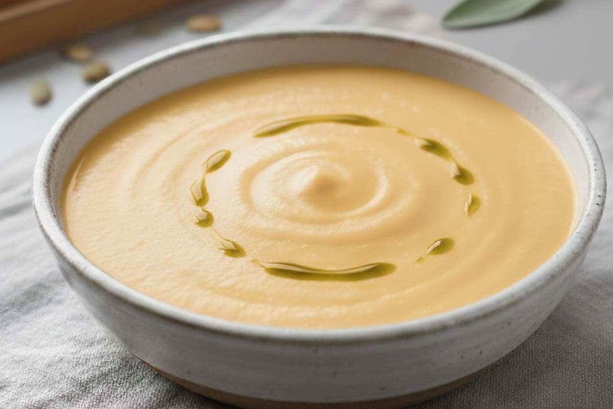 ciotola con besciamella alla zucca