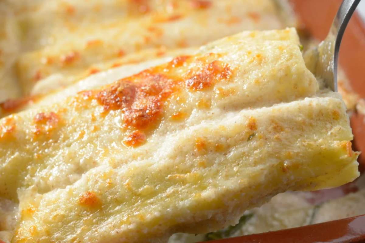 teglia di cannelloni bianchi