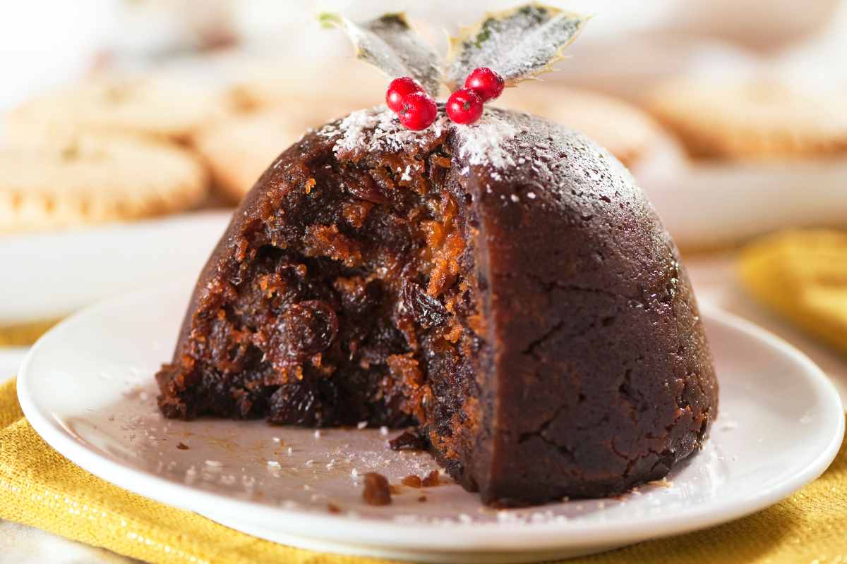 Christmas pudding tagliato