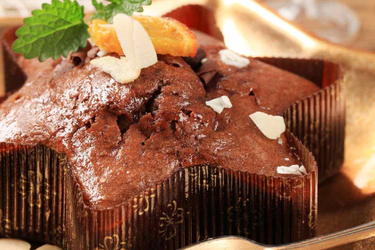 torta a forma di stella di natale