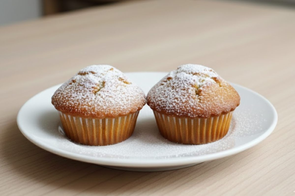 dolcetti light con zucchero a velo in un piatto