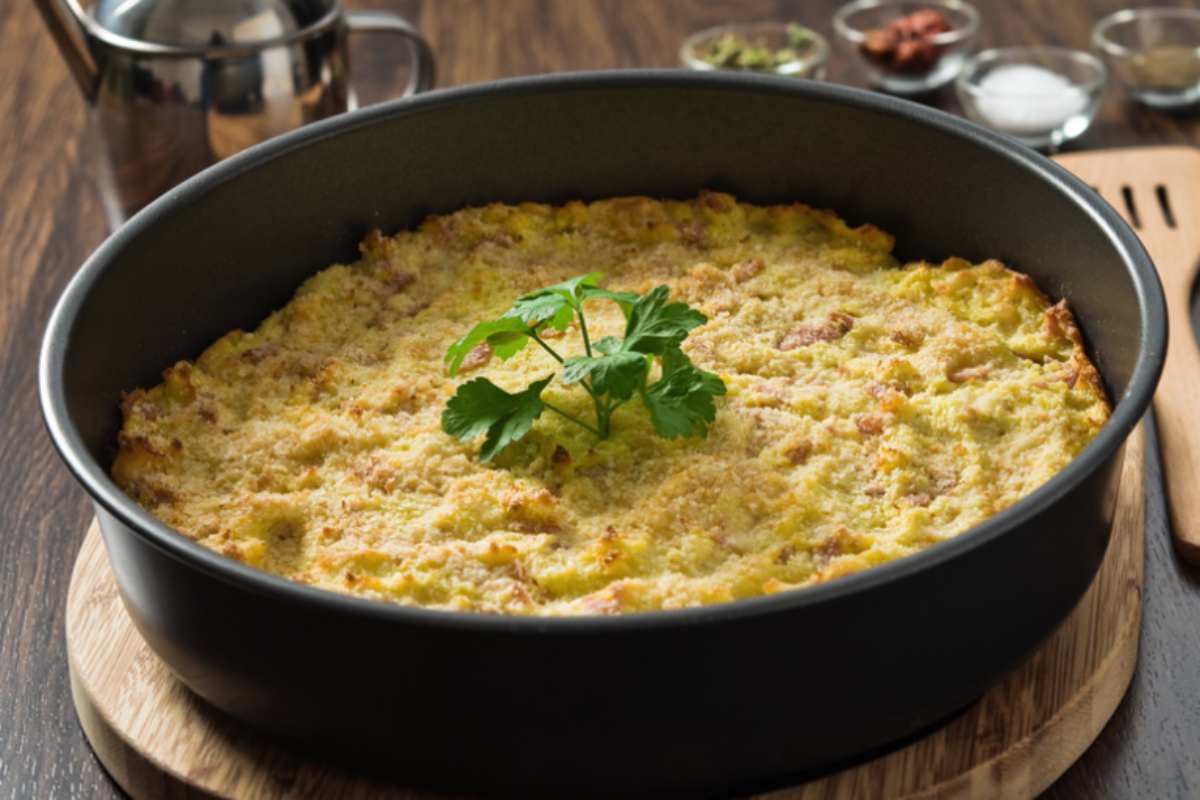 gateau di patate in stampo da forno