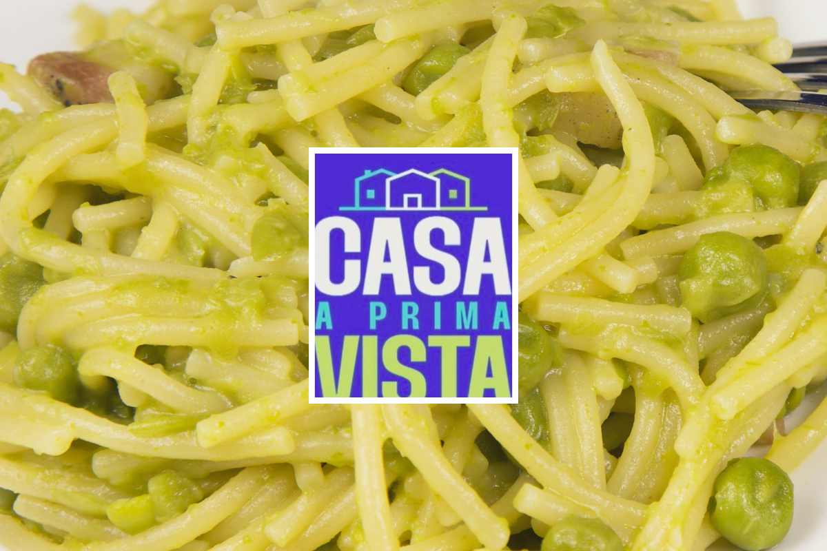 pasta e piselli e logo casa a prima vista