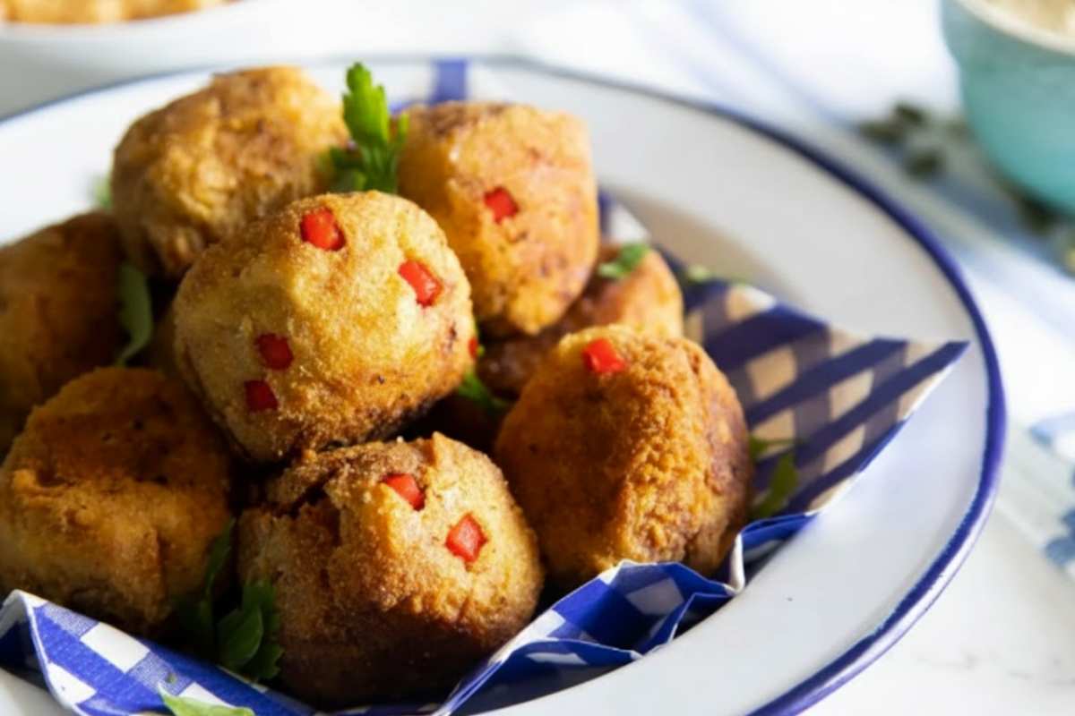 polpette dorate con peperoni