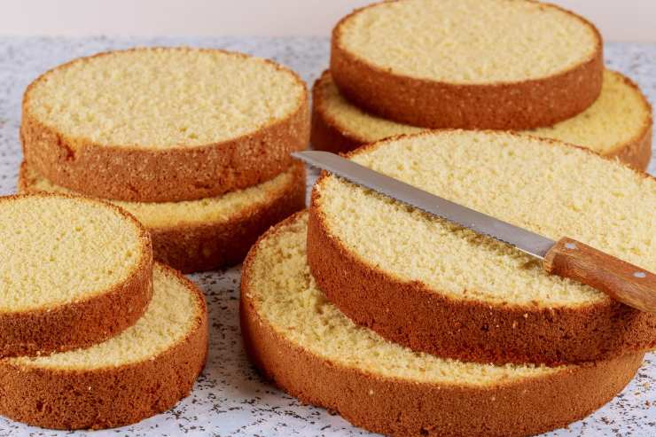 pan di spagna tagliato