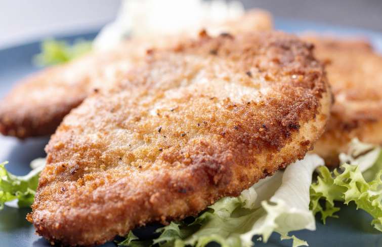 cotoletta di funghi impanata e dorata