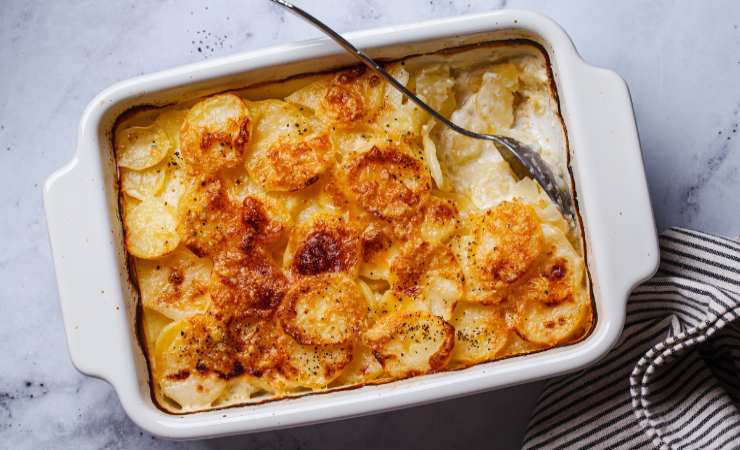 pirofila con gratin di patate