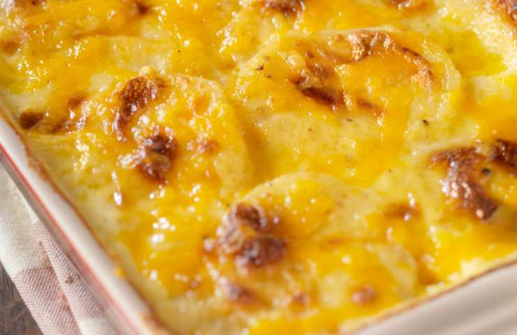 Gratin di patate visto da vicino