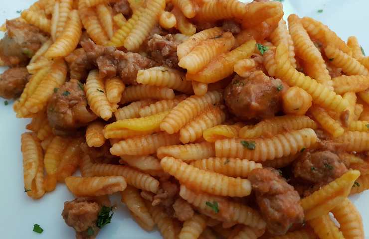 Malloreddus in un piatto